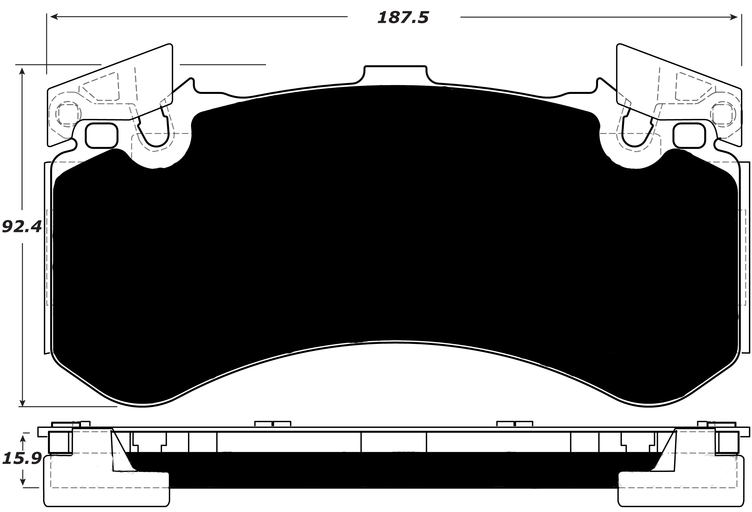 Porterfield Brake Pads for 2015 AUDI S6 - w/Iron Discs