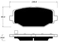 Porterfield Brake Pads for 2014 DODGE JOURNEY 330mm Front or 328mm Rear Discs