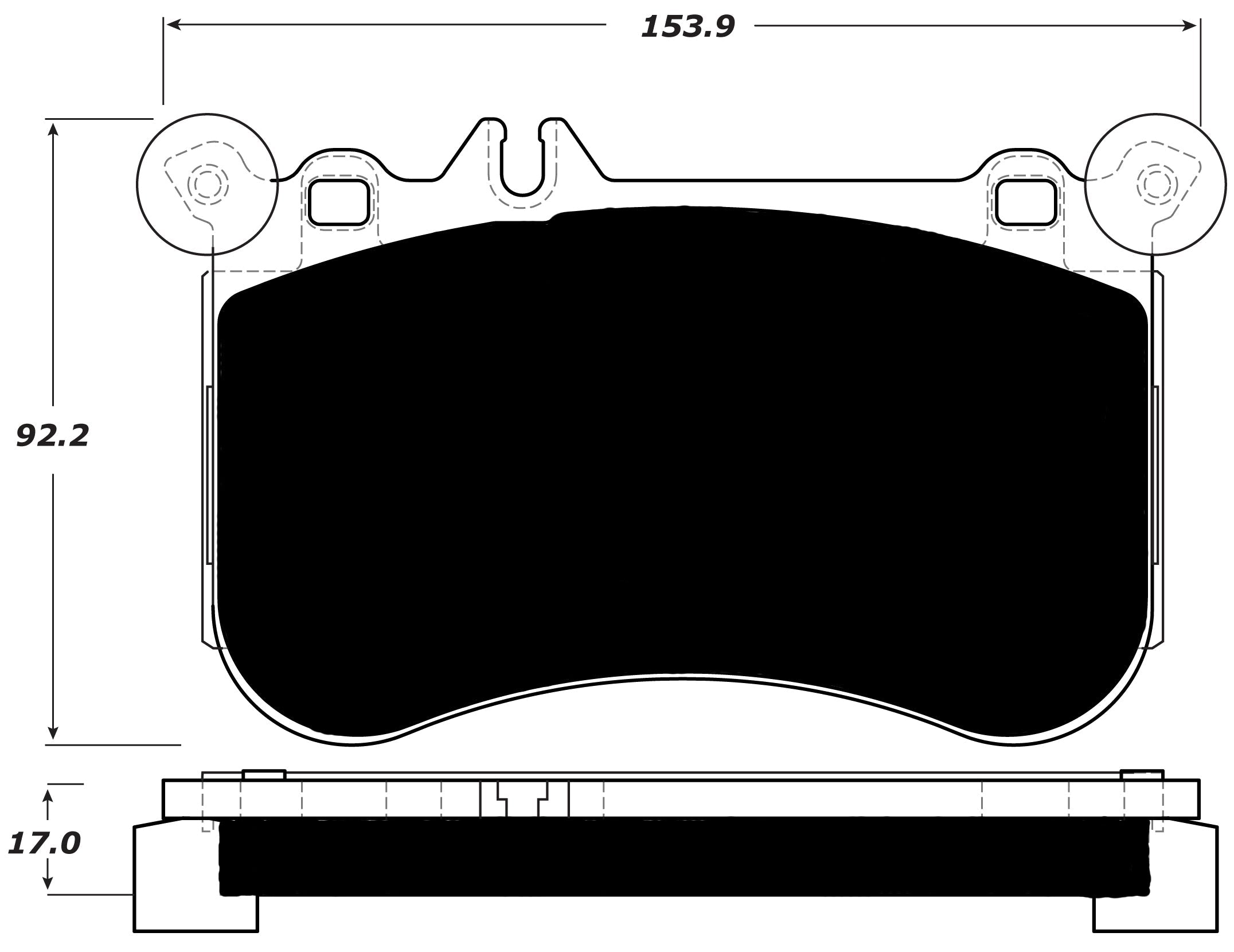 Porterfield Brake Pads for 2014 MERCEDES-BENZ CLS550
