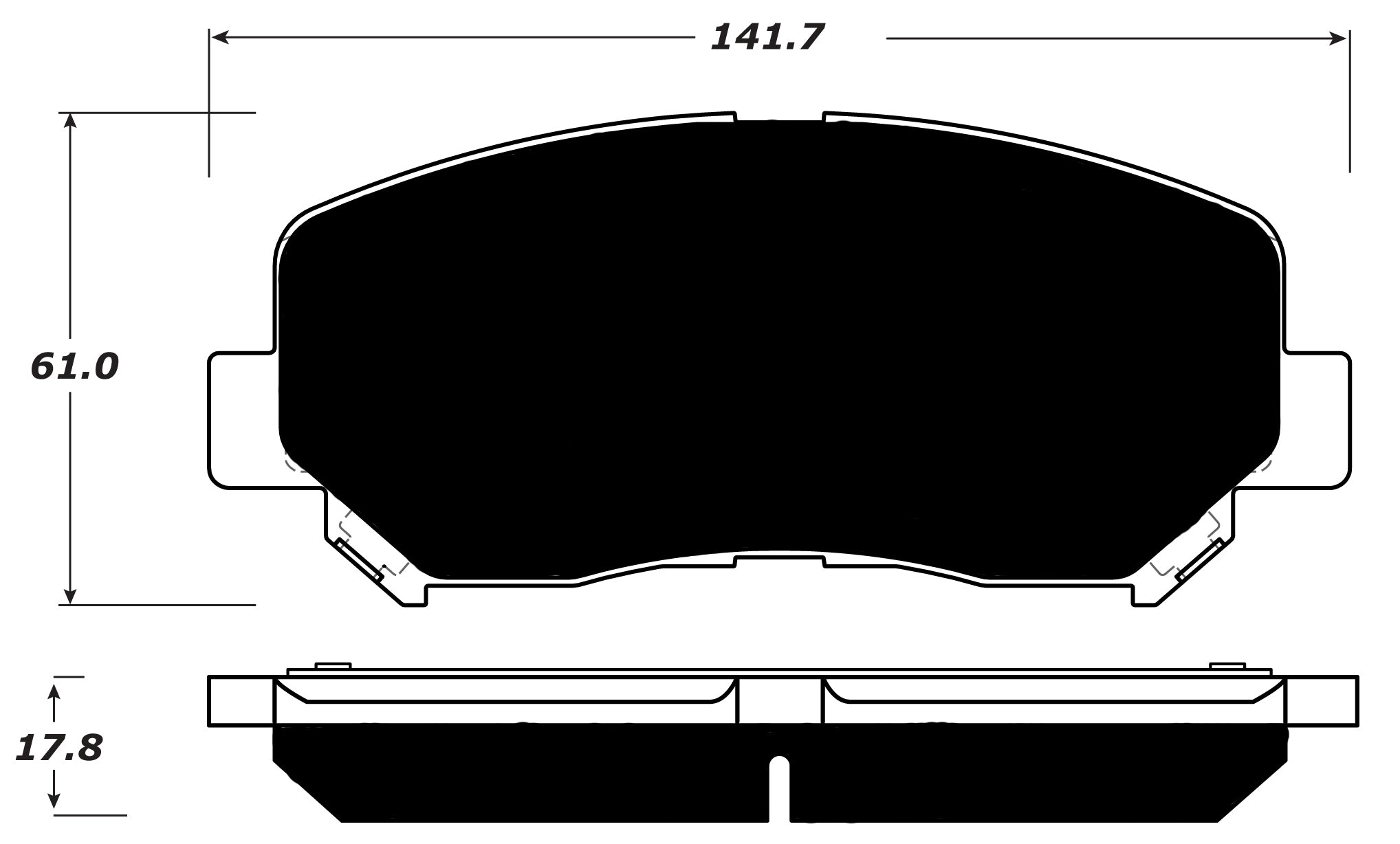 Porterfield Brake Pads for 2015 CHRYSLER 200 305mm Front Disc