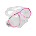Palantic M36 Translucent Pink/Clear Silicone RX Farsighted Gauge Reader Lenses Dive/Snorkeling Mask