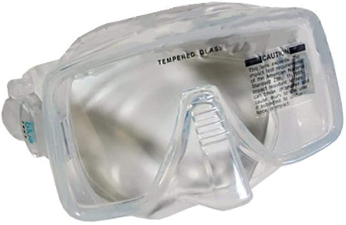 Scuba Diving Blue Tek2 Clear One Window Silicone Mask