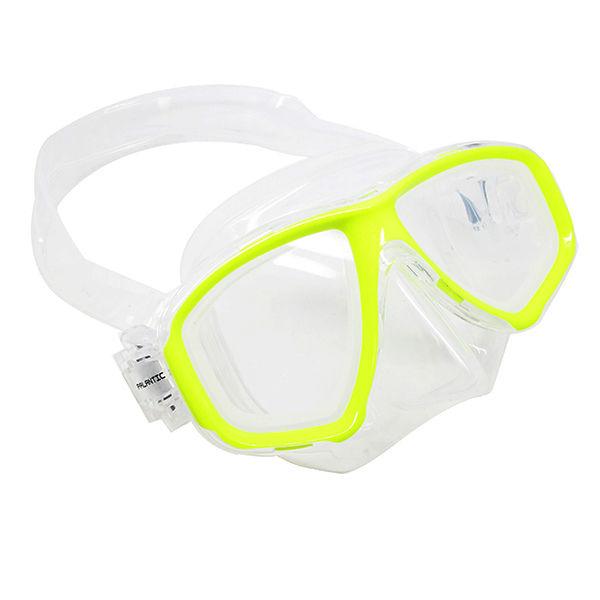 Palantic M36 Solid Neon Yellow/Clear Silicone RX Farsighted Full Lenses Dive/Snorkeling Mask