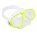 Palantic M36 Solid Neon Yellow/Clear Silicone RX Farsighted Full Lenses Dive/Snorkeling Mask