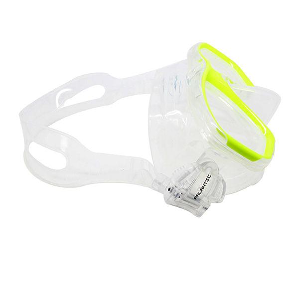 Palantic M36 Solid Neon Yellow/Clear Silicone RX Farsighted Full Lenses Dive/Snorkeling Mask