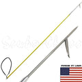 6' One Piece Spearfishing Fiber Glass Pole Spear w/ 1 Prong Single Barb Tip