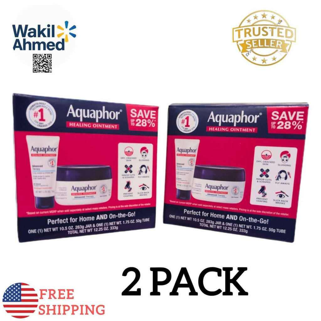 Aquaphor Advanced Therapy Healing Ointment – 2 - Pack Bundle - PhishStones Products