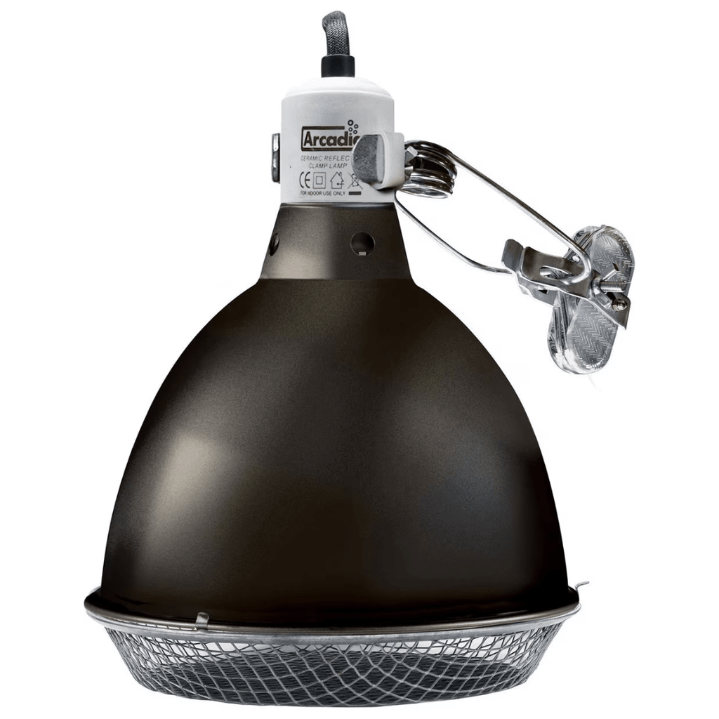 Arcadia Ceramic Reflector Clamp Lamp, Graphite - PhishStones Products