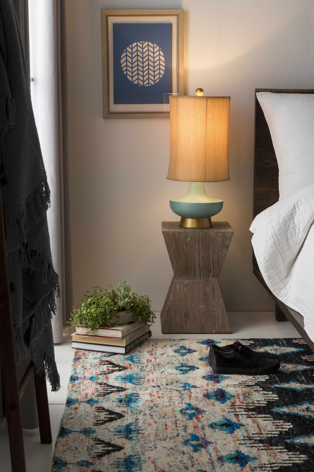 Aringay Aqua Textured Table Lamp