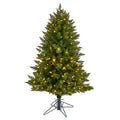 4'Vermont Spruce Artificial Christmas Tree with 200 Color Changing (Multifunction and Remote Control) LED Lights and 400 Bendable Branches