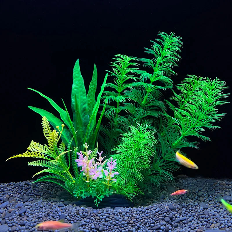 Artificial Aquarium Plants — Plastic Underwater Decorations for Fish Tanks, Realistic Aquarium Decor - PhishStones Products
