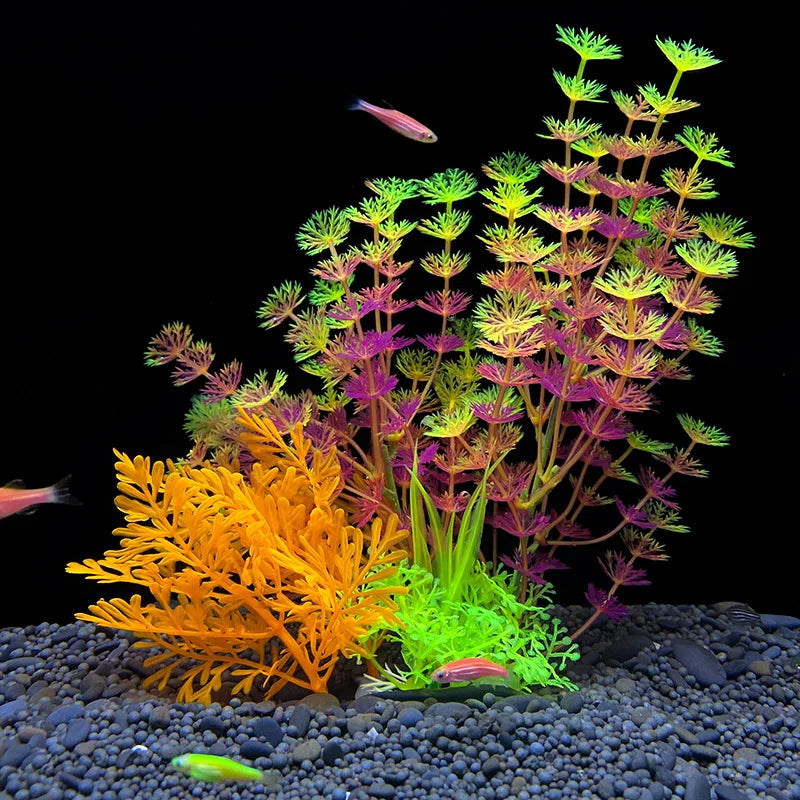 Artificial Aquarium Plants — Plastic Underwater Decorations for Fish Tanks, Realistic Aquarium Decor - PhishStones Products