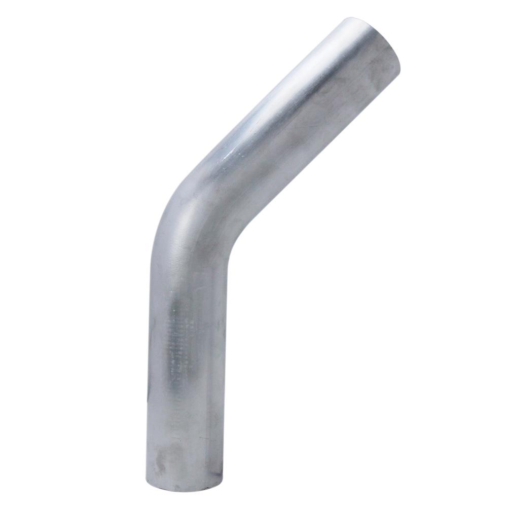 HPS Performance Products HPS 1-1/4" OD 45 Degree Bend 6061 Aluminum Elbow Pipe Tubing 16 Gauge w/ 2" CLR
