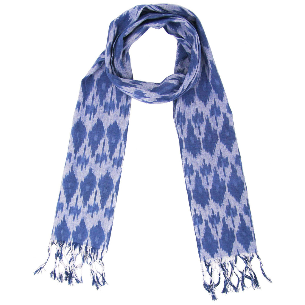 GreaterGood Atitlan Ikat Woven Cotton Scarf - Handcrafted in Guatemala