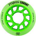 Atom Poison Savant Roller Skate Wheels 59x38mm 84a - Green (Set of 4)