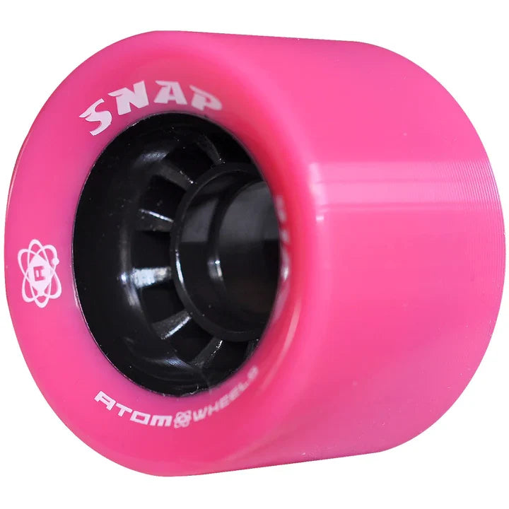 Atom Snap Roller Skate Wheels 60x40mm 91a - Pink (Set of 4)