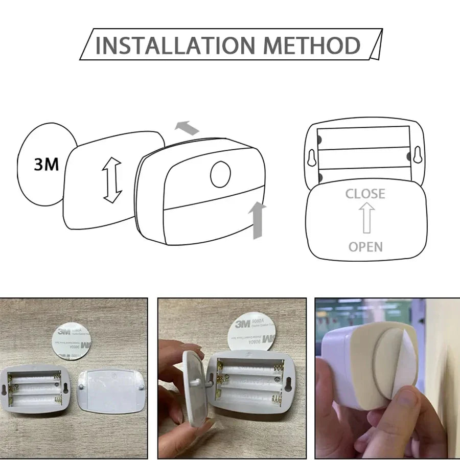 Auto On/Off LED PIR Motion Sensor Night Light – Under - Cabinet, Closet, Cupboard & Stair Lighting - PhishStones Products