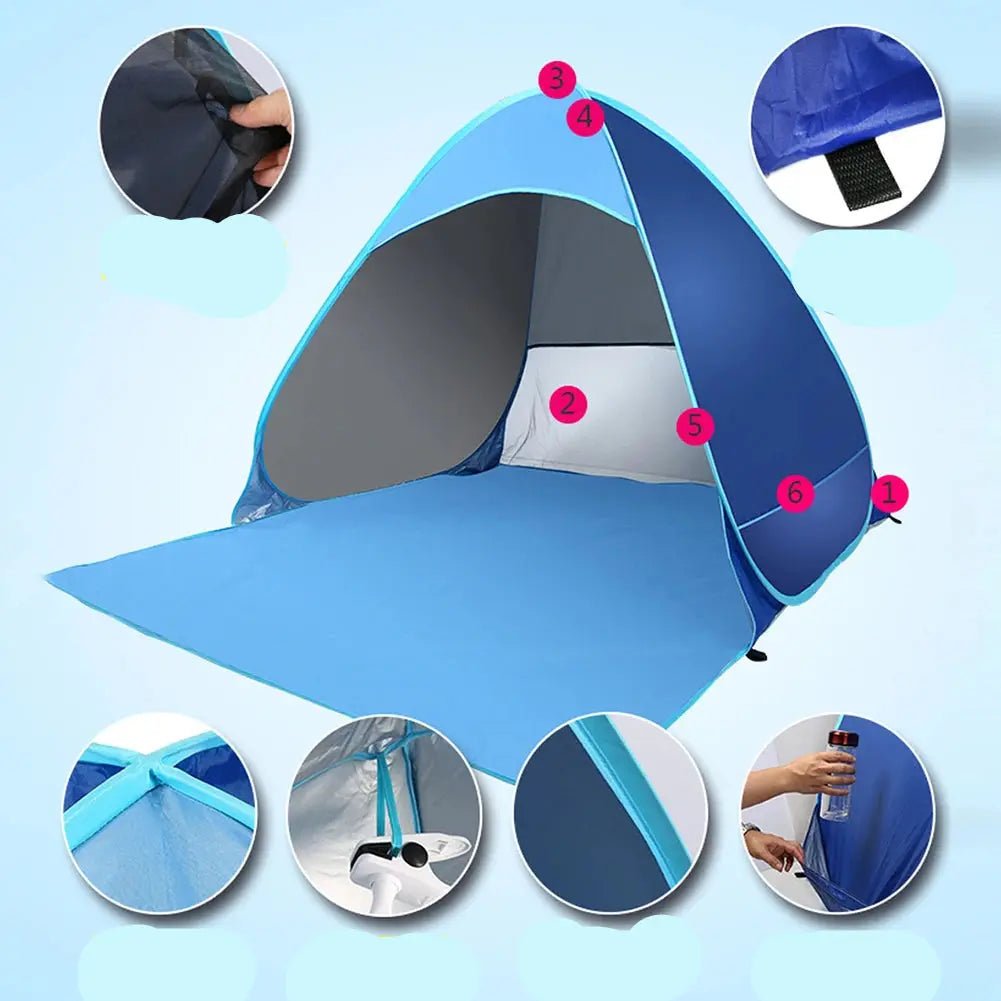 Automatic Instant Pop Up Beach Tent Lightweight Outdoor - PhishStones Products