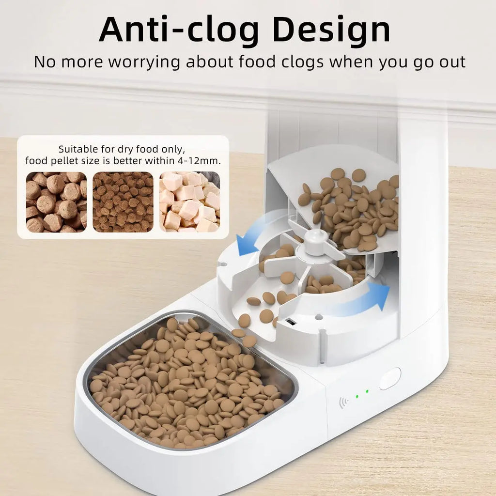 Automatic WiFi Pet Feeder 4L – Smart Kibble Dispenser for Cats & Small Dogs, App - Controlled Portion Timer & Remote - PhishStones Products