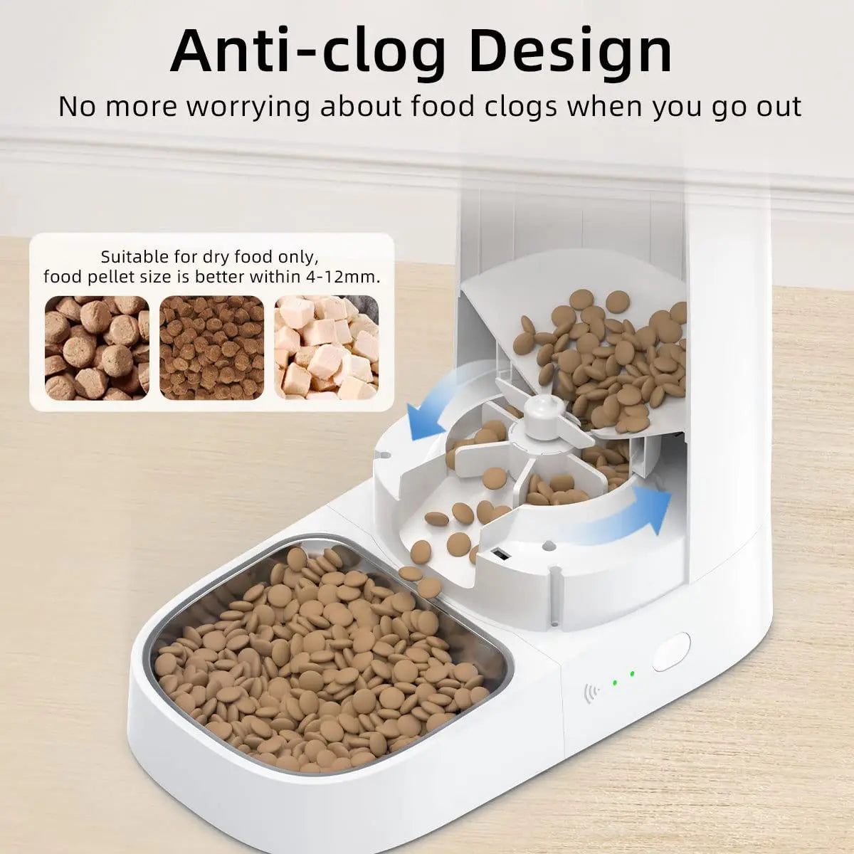 Automatic WiFi Pet Feeder 4L – Smart Kibble Dispenser for Cats & Small Dogs, App - Controlled Portion Timer & Remote - PhishStones Products