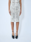 Alexander Wang Women Snake-Print Embossed Midi Skirt