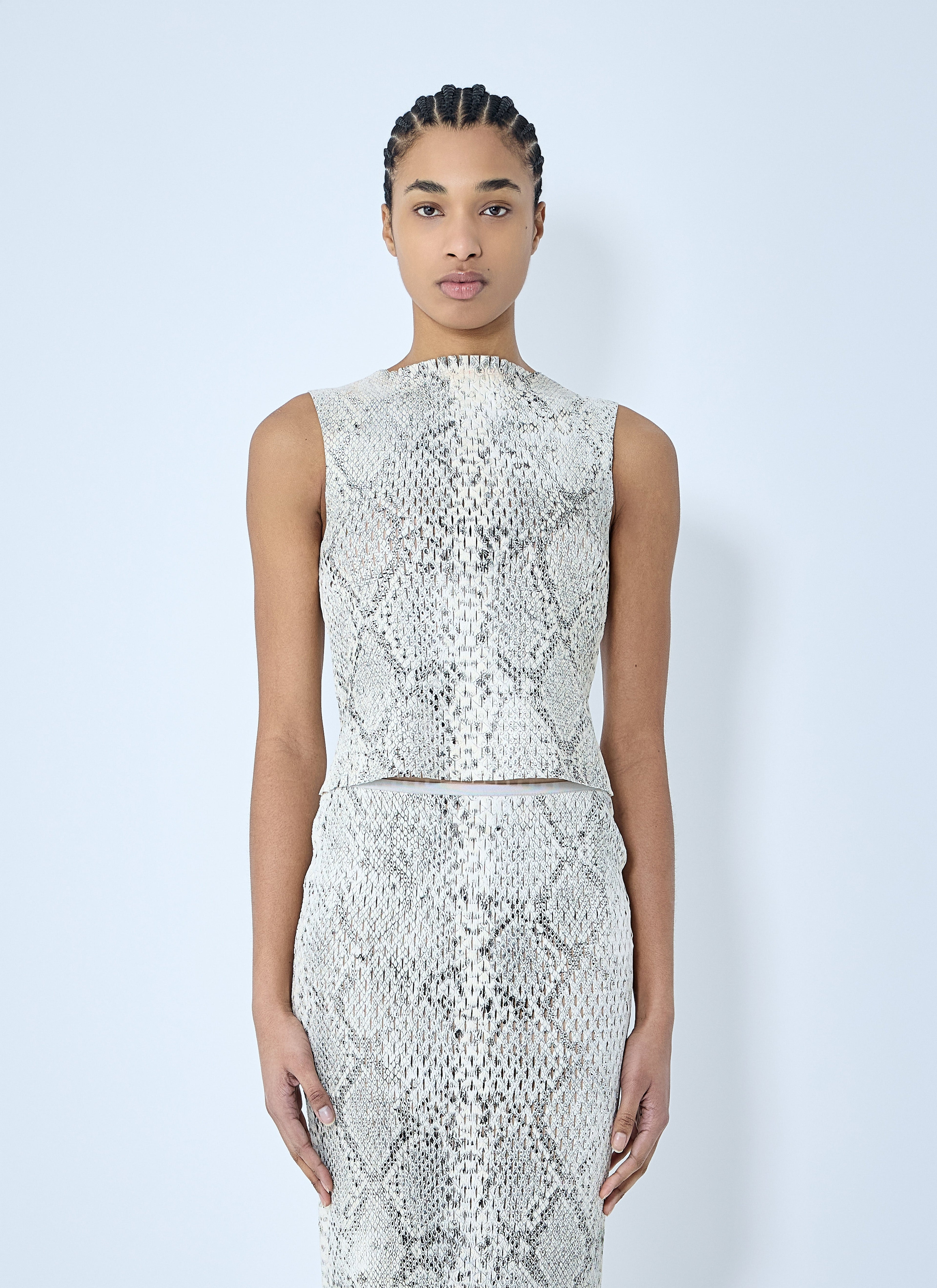 Alexander Wang Women Snake-Print Embossed Tank Top