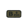 B+ Blood Type Forest Patch with Hook Fastener