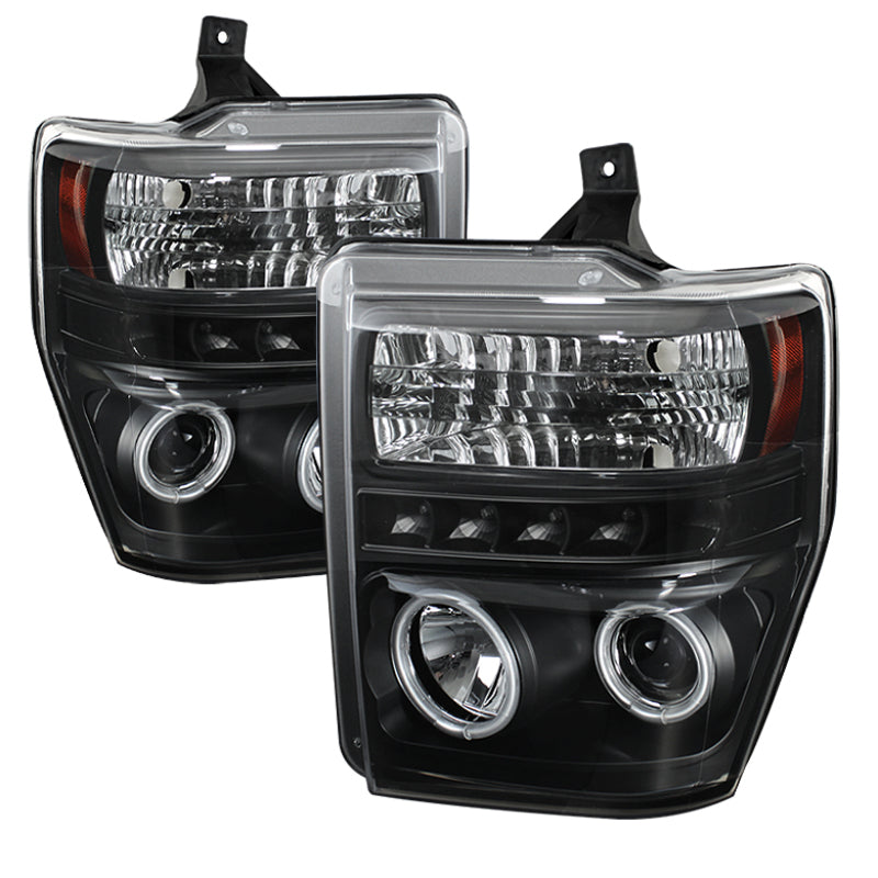 SPYDER Ford F250/350/450 Super Duty 08-10 Projector Headlights CCFL Halo LED Blk PRO-YD-FS08-CCFL-BK 5030160