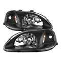 SPYDER Xtune Honda Civic 99-00 Amber Crystal Headlights Black HD-JH-HC99-AM-BK 5014382