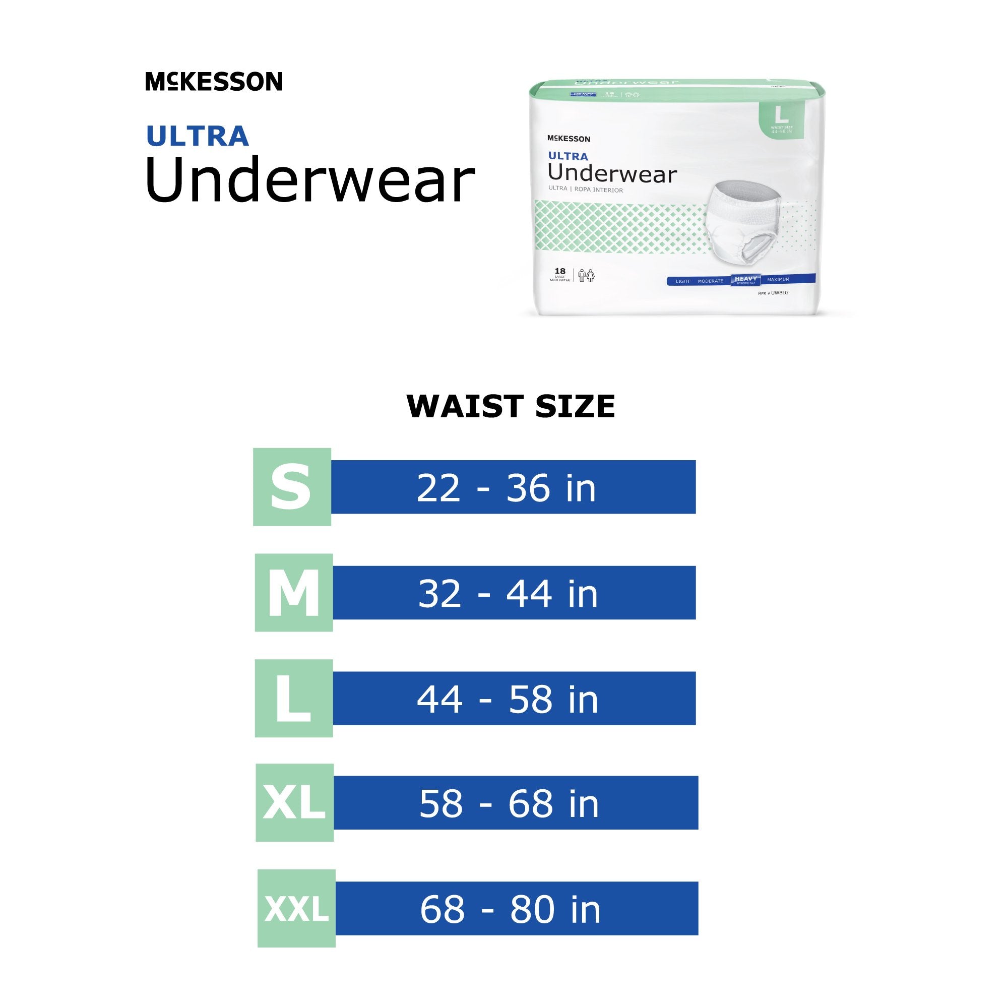 McKesson Ultra Heavy Absorbent Underwear, 2X-Large UWBXXL