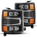 AlphaRex 04-15 Chevy 1500HD NOVA-Series LED Proj Headlights Black w/Activ Light/Seq Signal & SB DRL 880239 *Discontinued