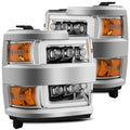 AlphaRex 15-18 Chevy 2500HD NOVA LED Proj Headlights Plank Style Chrome w/Activ Light/Seq Signal/DRL 880228 *Discontinued