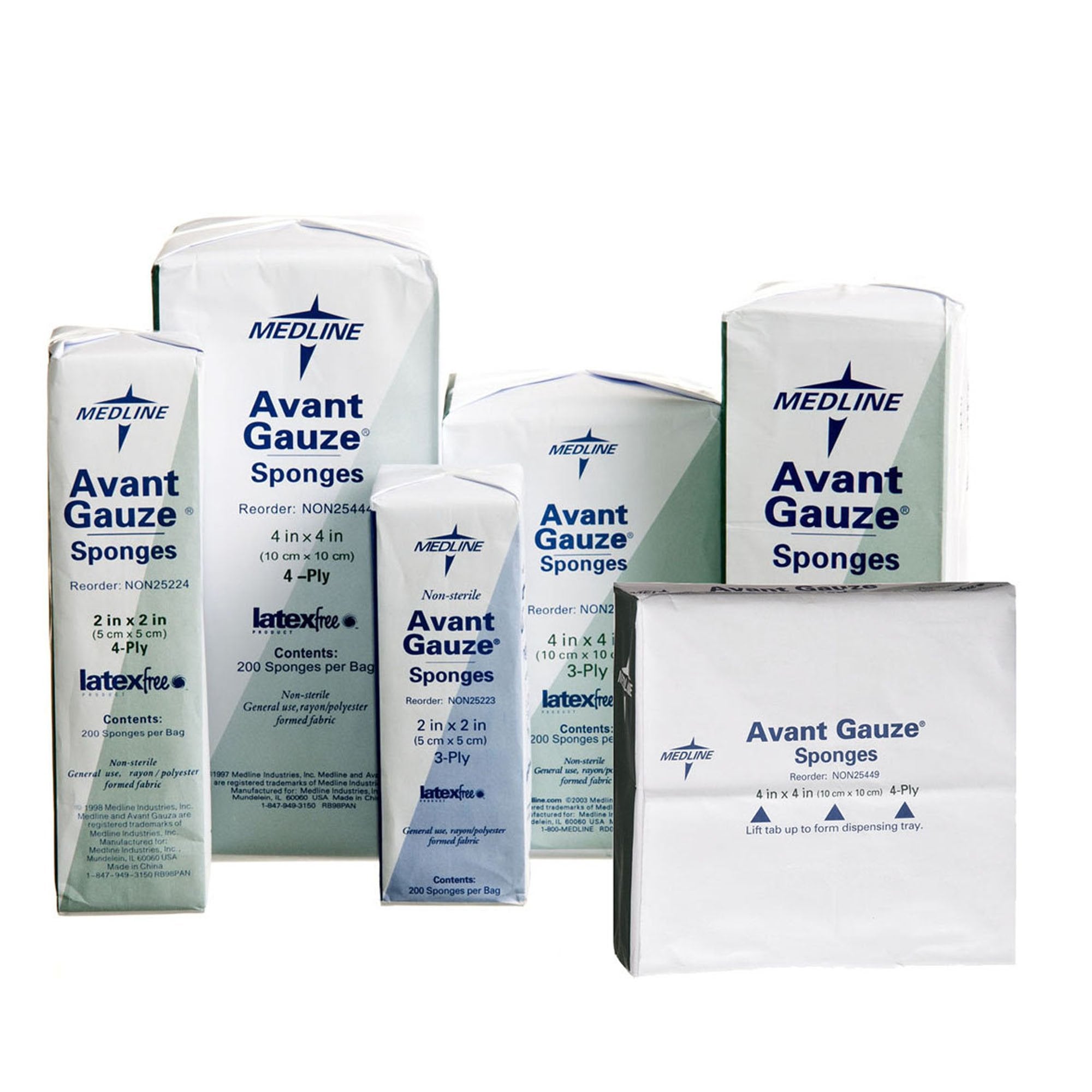 Avant Gauze® Nonwoven Sponge, 4 x 4 Inch, 4-Ply NON25444