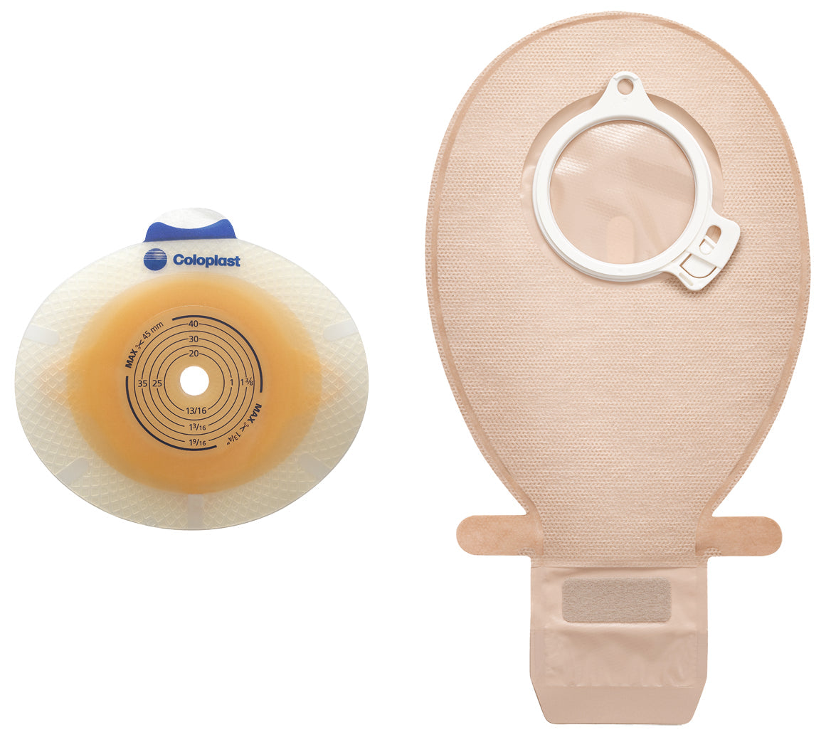 SenSura® Click Flat Ostomy Barrier, 20 mm Stoma Opening, Green Color Match 10012