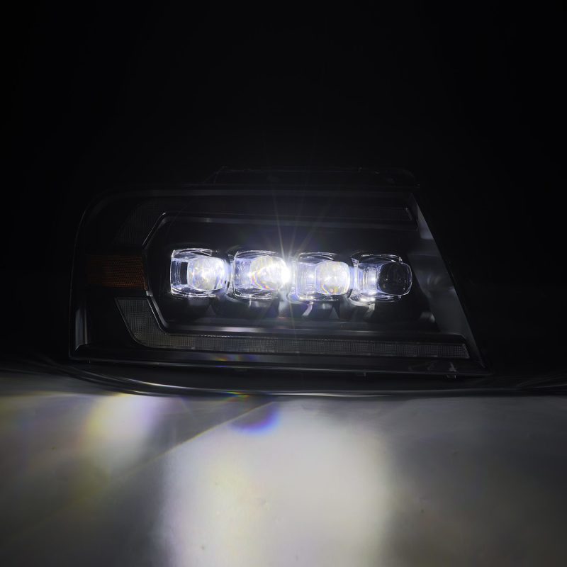 AlphaRex 04-08 Ford F-150 (No 2004 Heritage) NOVA-Series LED Proj HL Alpha-Blk w/Actv Lgt / Seq. Sig 880128 *Discontinued