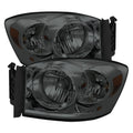 SPYDER Xtune Dodge Ram 1500 06-08 / Ram 2500/3500 06-09 Amber Crystal Headlights Smoke HD-JH-DR06-AM-SM 9022920