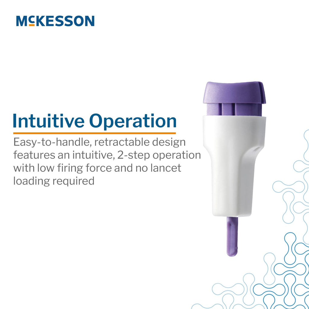 McKesson Push Button Safety Lancet, 28 Gauge 16-PBSL28GX