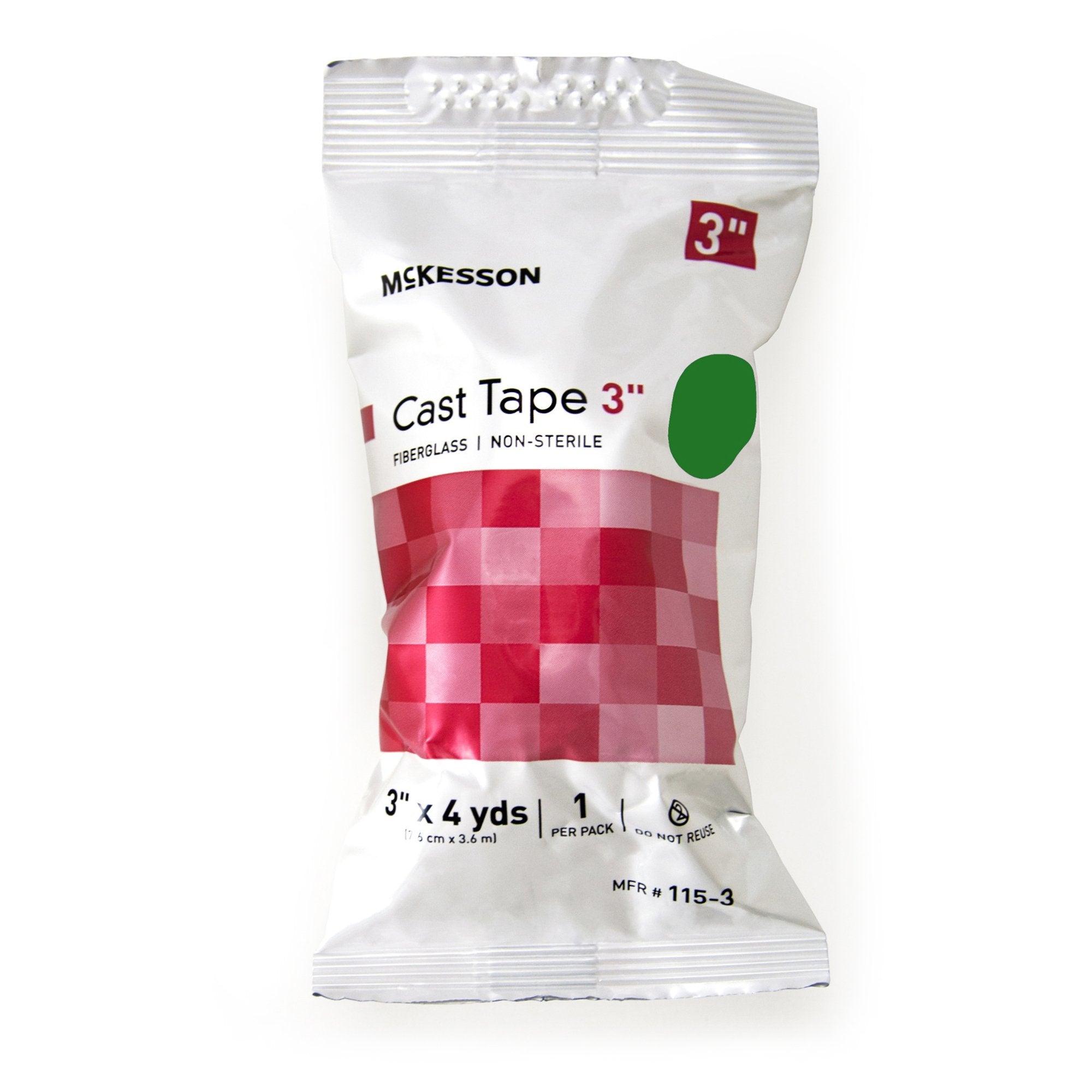 McKesson Green Cast Tape, 3 Inch x 4 Yard 115-3G