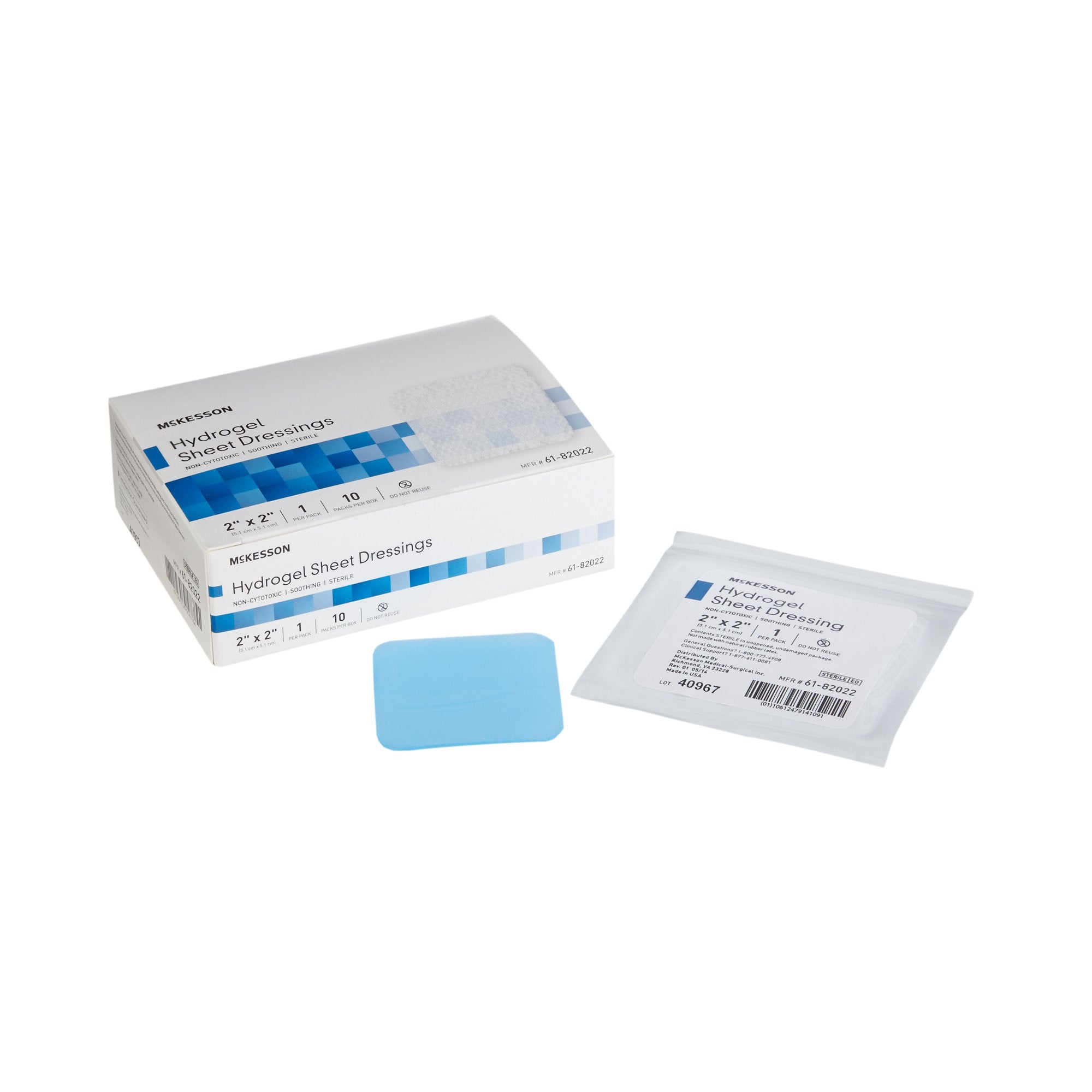 McKesson Hydrogel Dressing, 2 x 2 Inch 61-82022