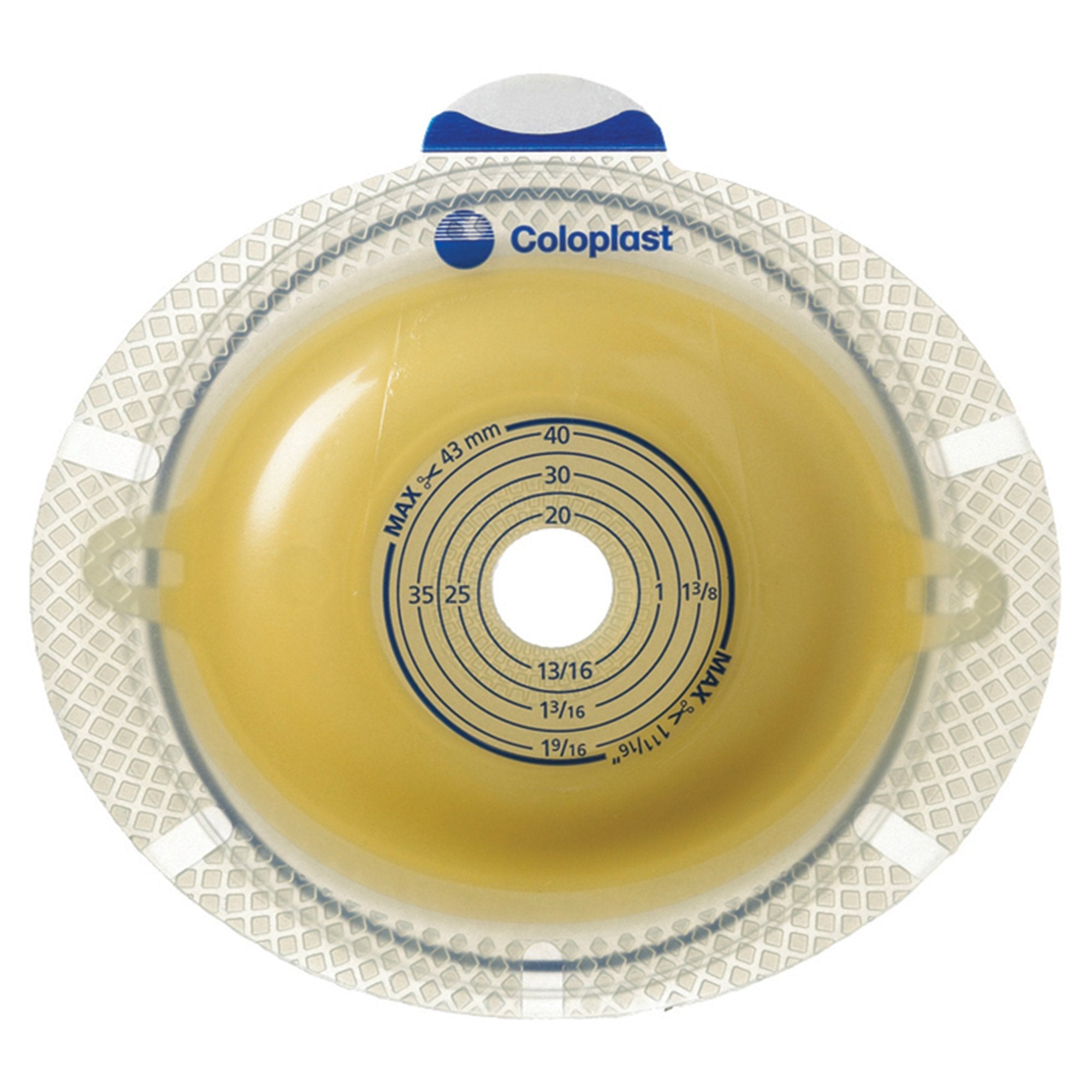 SenSura® Flex Xpro Ostomy Barrier, Trim to fit 15 – 53 mm, Yellow Match 11308