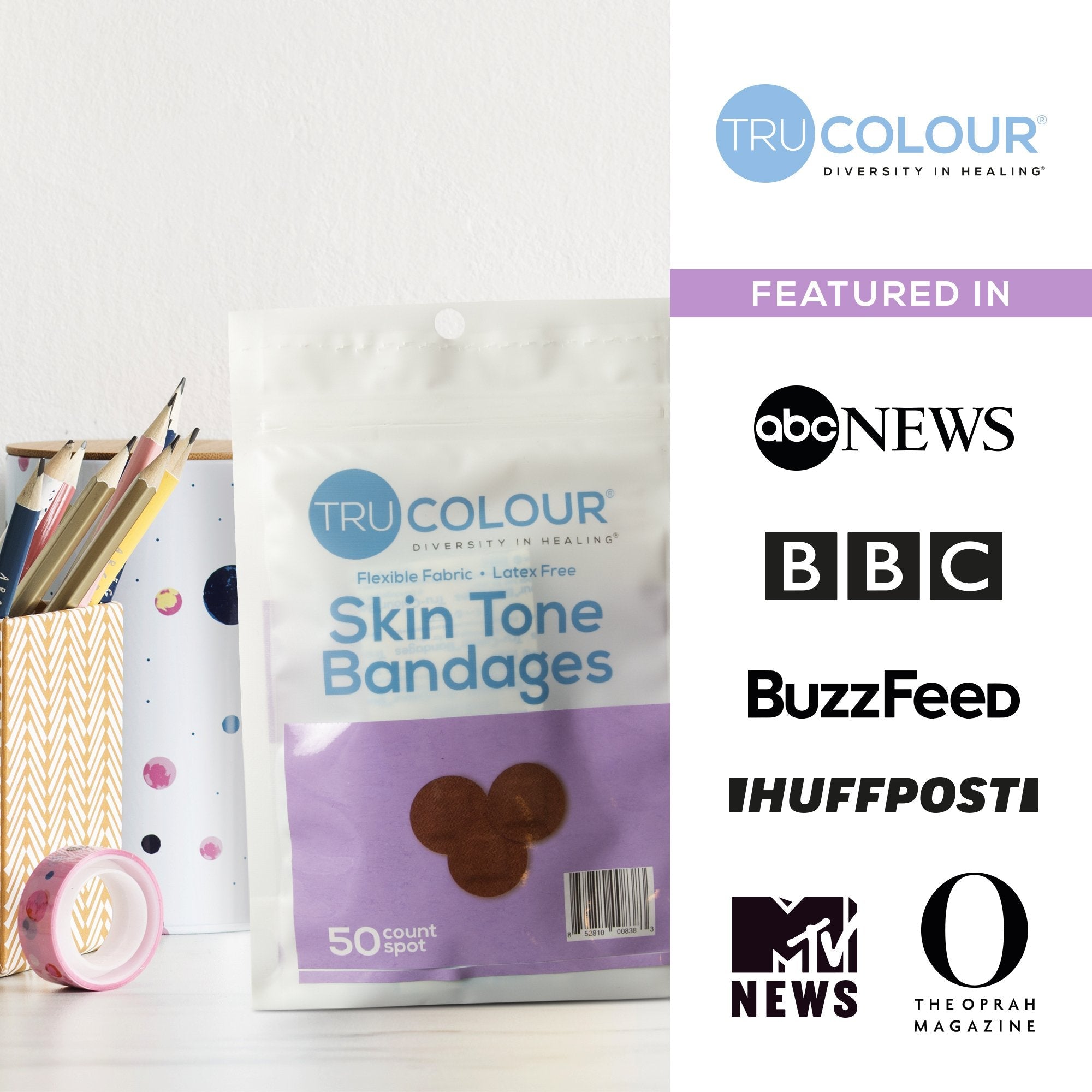 TruColour® Dark Brown Adhesive Strip, Spot TCB-PDOT