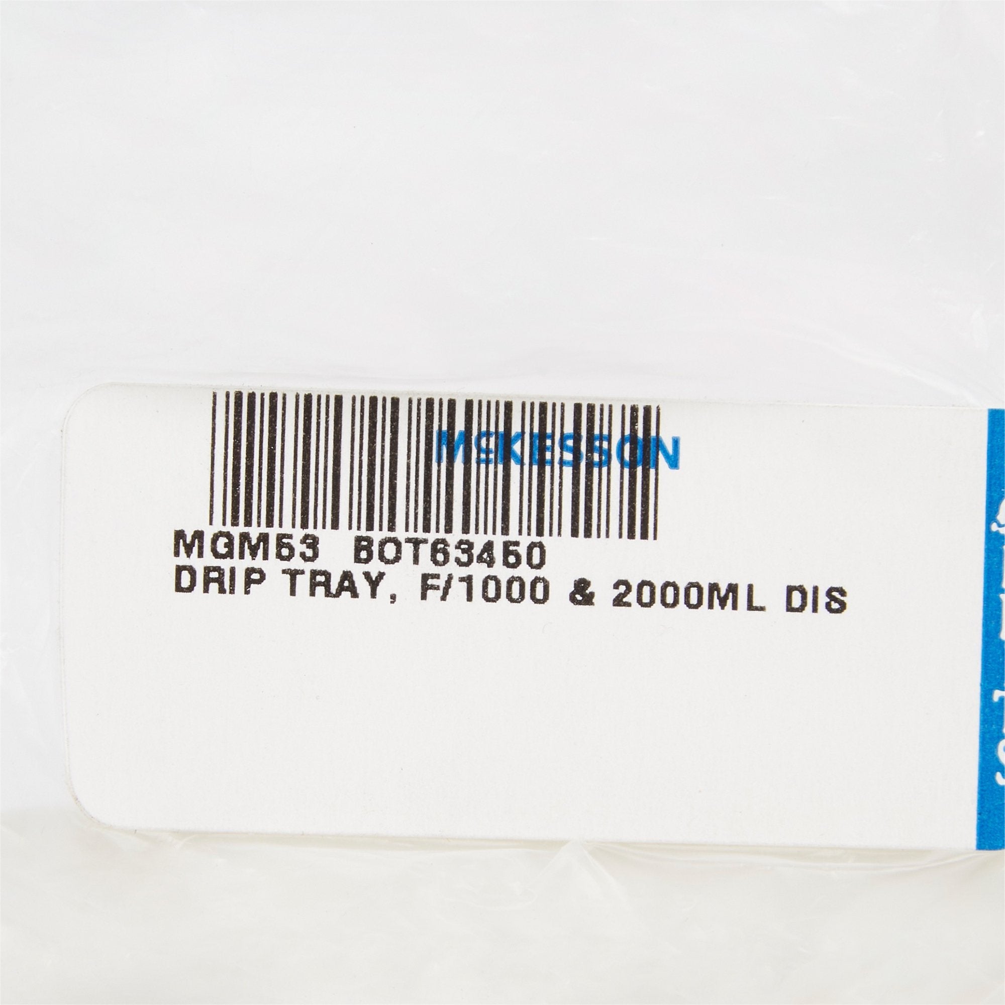 McKesson Dispenser Drip Tray for 1000 and 2000 mL Dispensers BOT63450