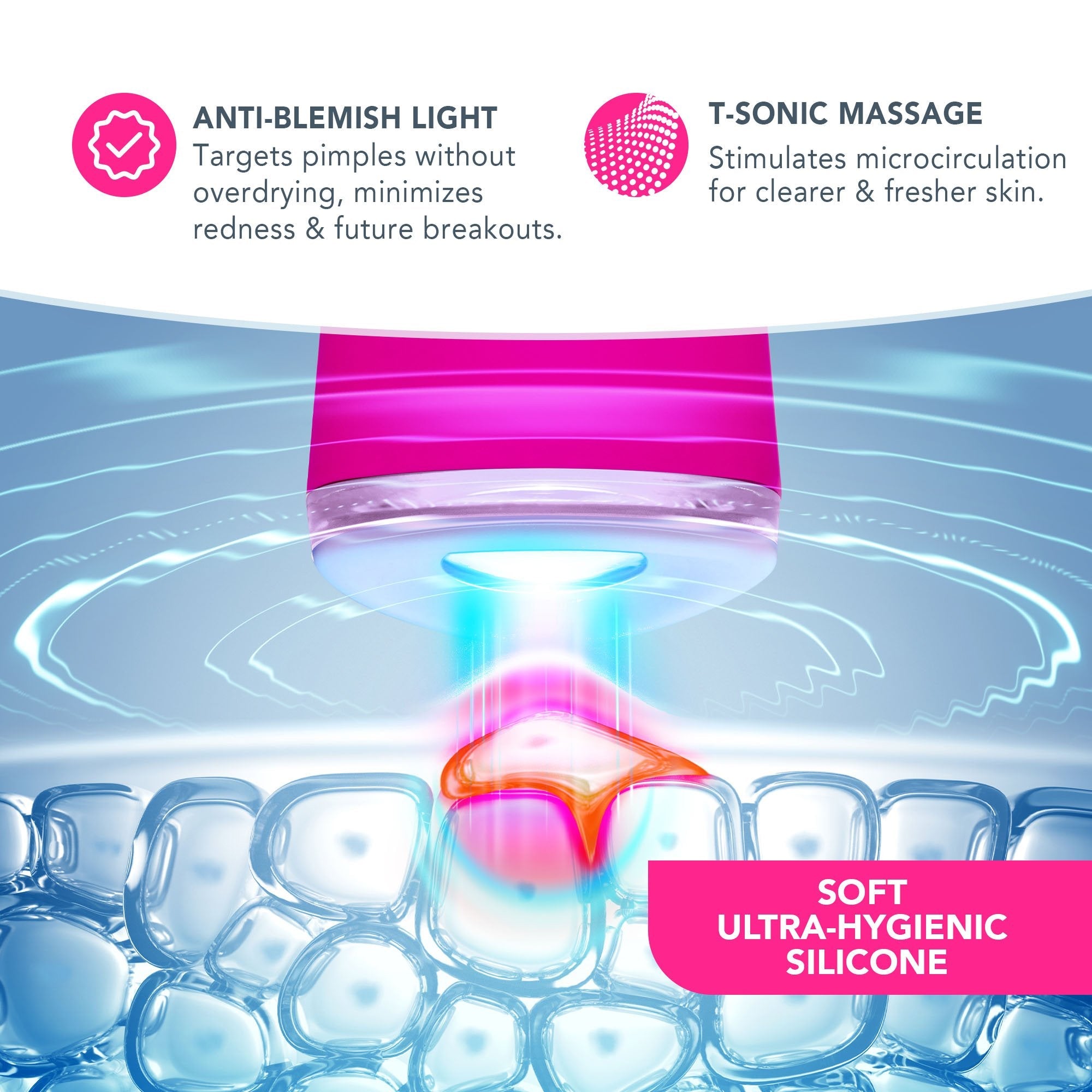 ESPADA™ 2 Acne Therapy Device, Fuchsia F0521