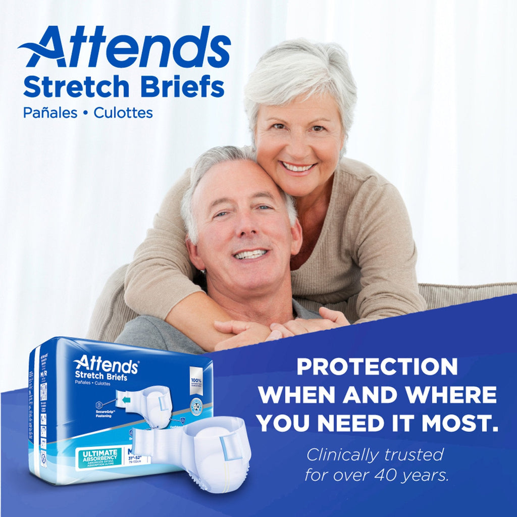 Attends® Stretch Briefs, Medium / Regular DDSMR