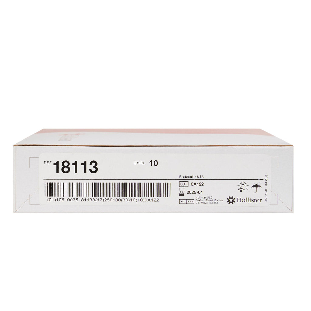 New Image™ 18113 Beige Colostomy Pouch, Pre-cut to Fit 57 mm Stomas, Red Match 18113