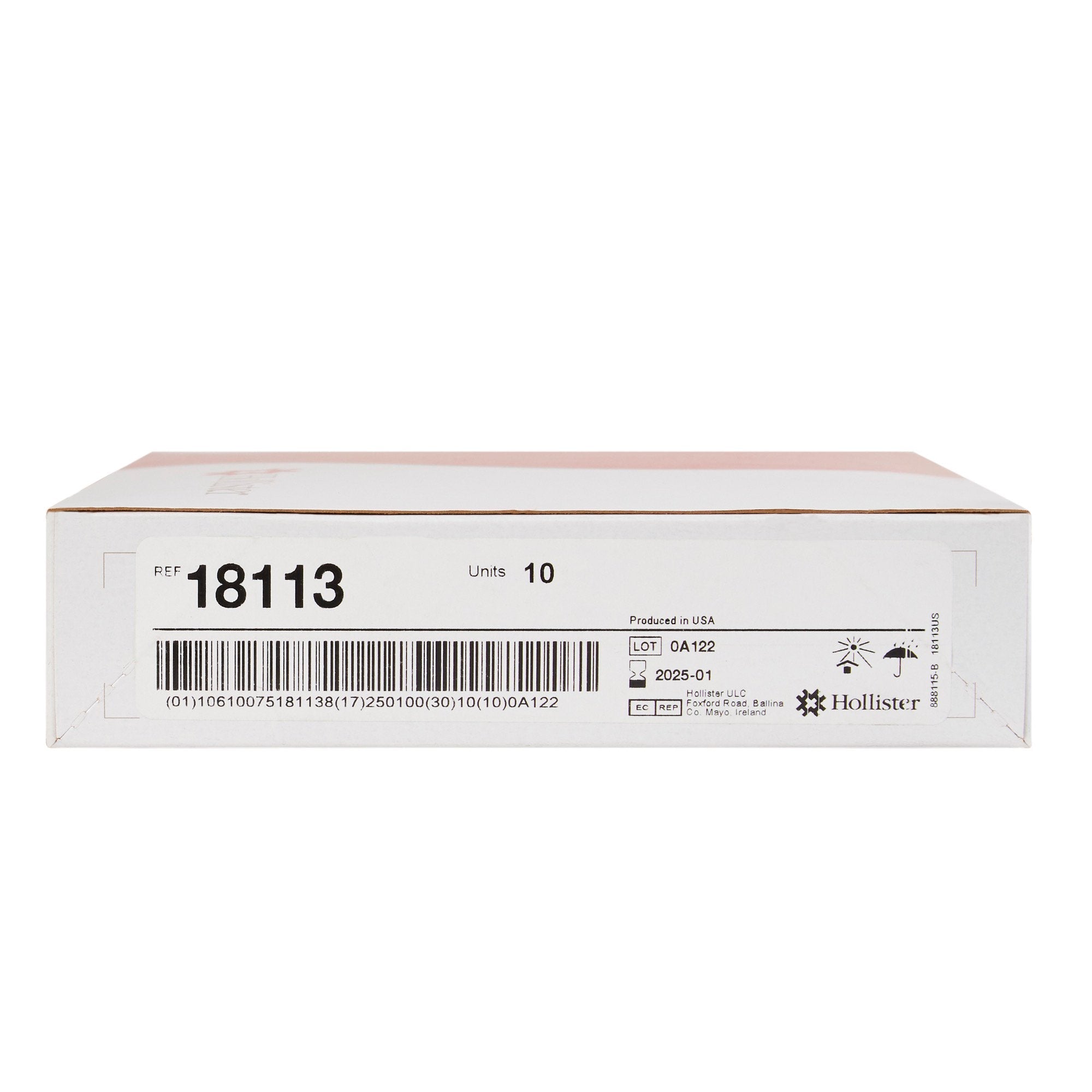 New Image™ 18113 Beige Colostomy Pouch, Pre-cut to Fit 57 mm Stomas, Red Match 18113