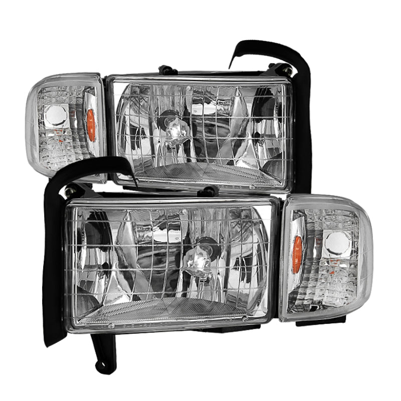SPYDER Xtune Ram 2500 3500 94-02 Headlights w/ Corner Lamps OEM HD-JH-DRAM94-SET-C 9034305