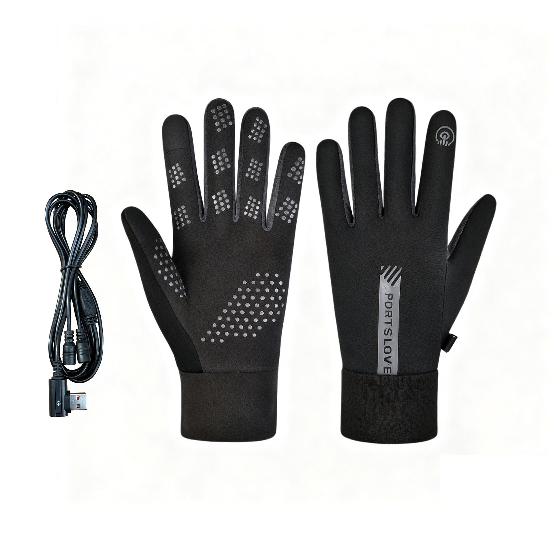 Outdoor Waterproof USB Three-Setting Temperature-Controlled Heated Gloves