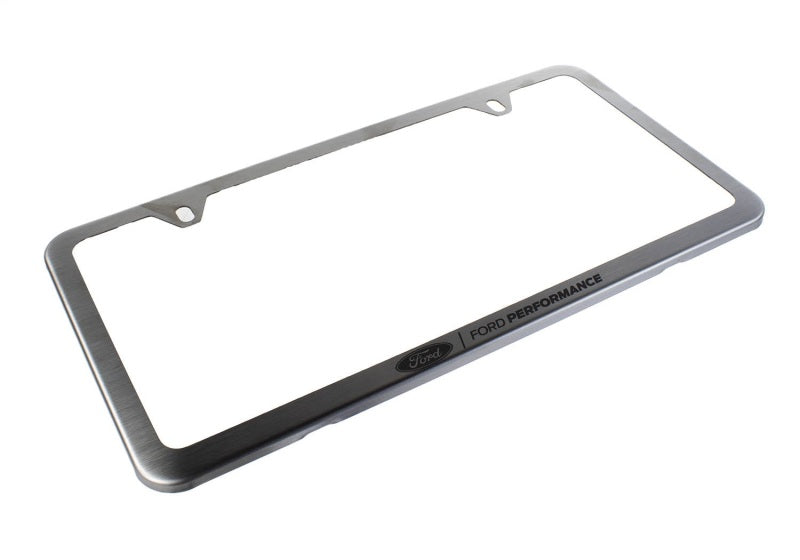Ford Racing Slim License Plate Frame - Brushed Stainless Steel M-1828-SSC