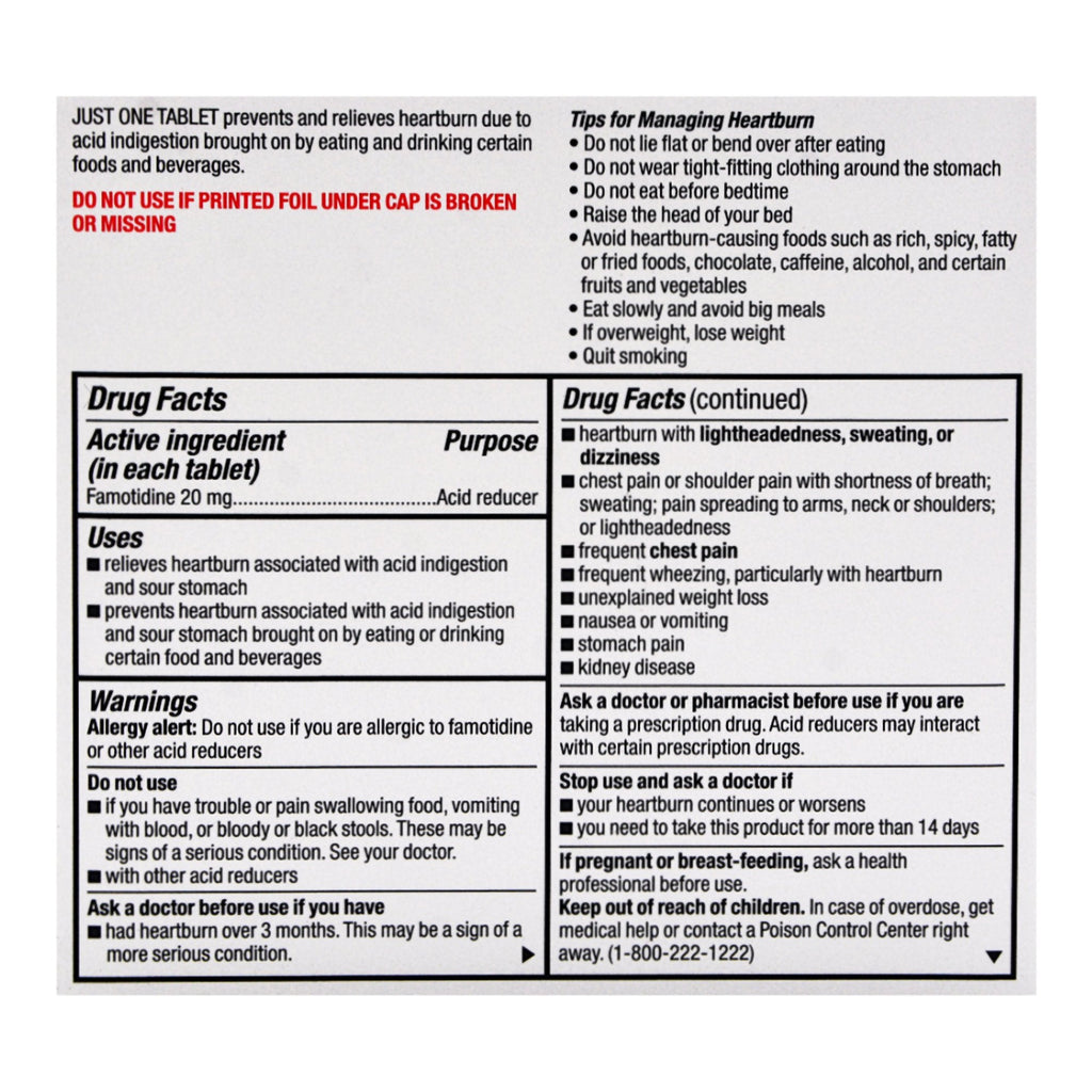 Major® Famotidine Antacid, Maximum Strength 00904578051